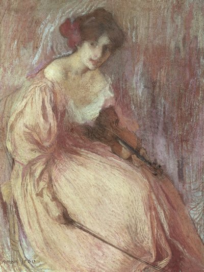 The Young Violinist by Edmond François Aman Jean
